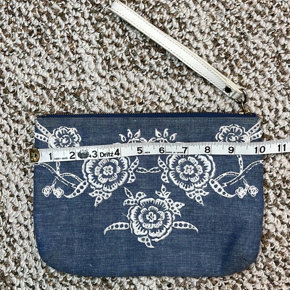 TALBOTS BUNDLE DRESS AND WRISTLET NAVY BLUE WHITE STITCH SHEATH SIZE LP - Picture 16 of 16